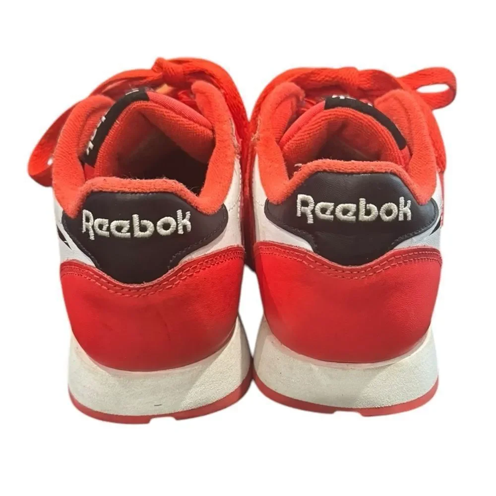 Reebok Classic Leather Sneakers White/Red EG6422 Youth Sneakers 3.5